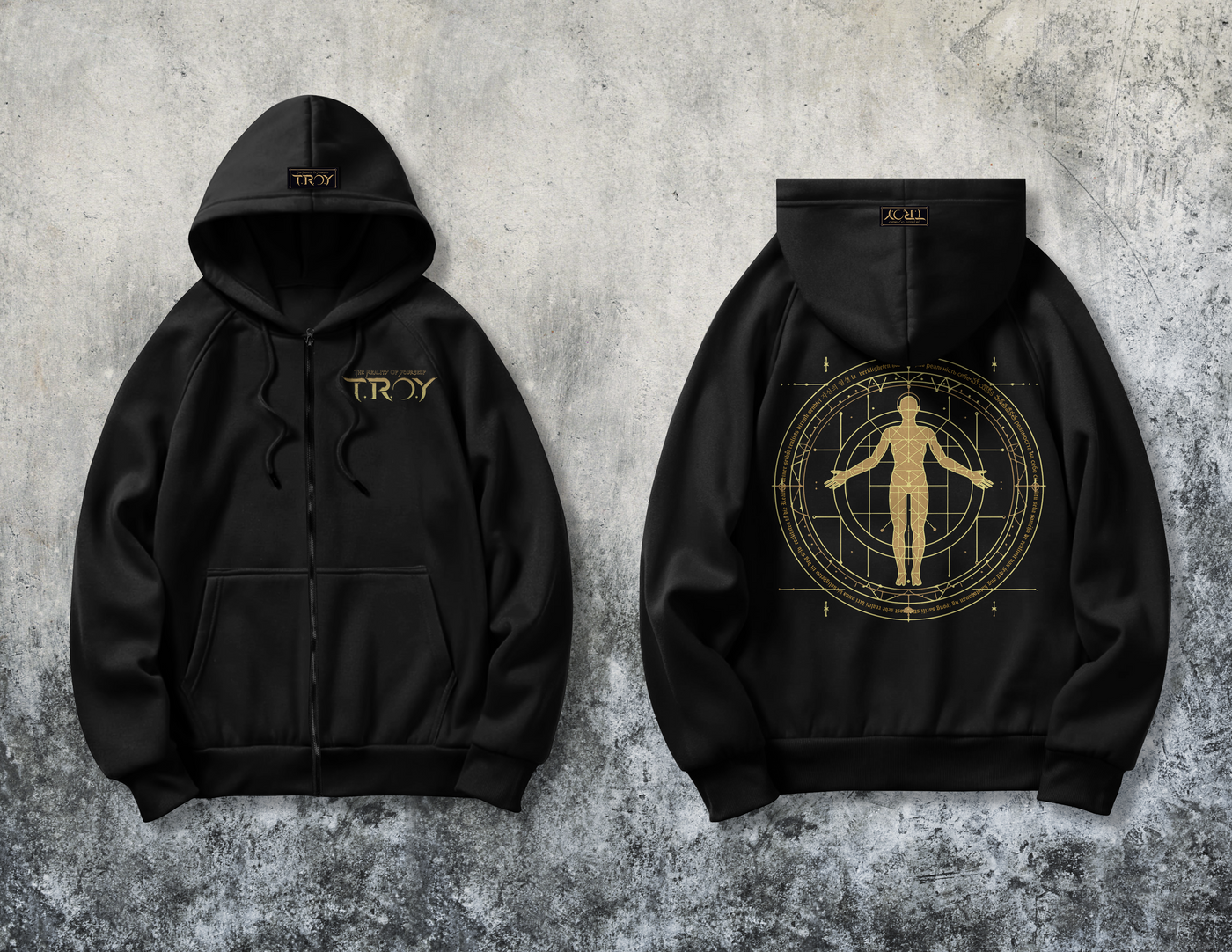 The Reality Of Yourself - "Universal Donor" Black Zip Up Hoodie